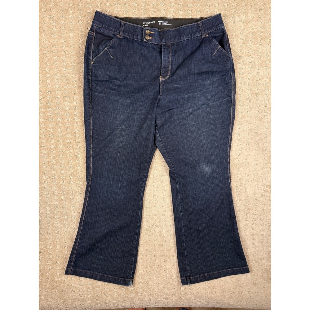 Lane Bryant Flare Blue Jeans Sz 22 39x31 with Tighter Tummy Technology #1227